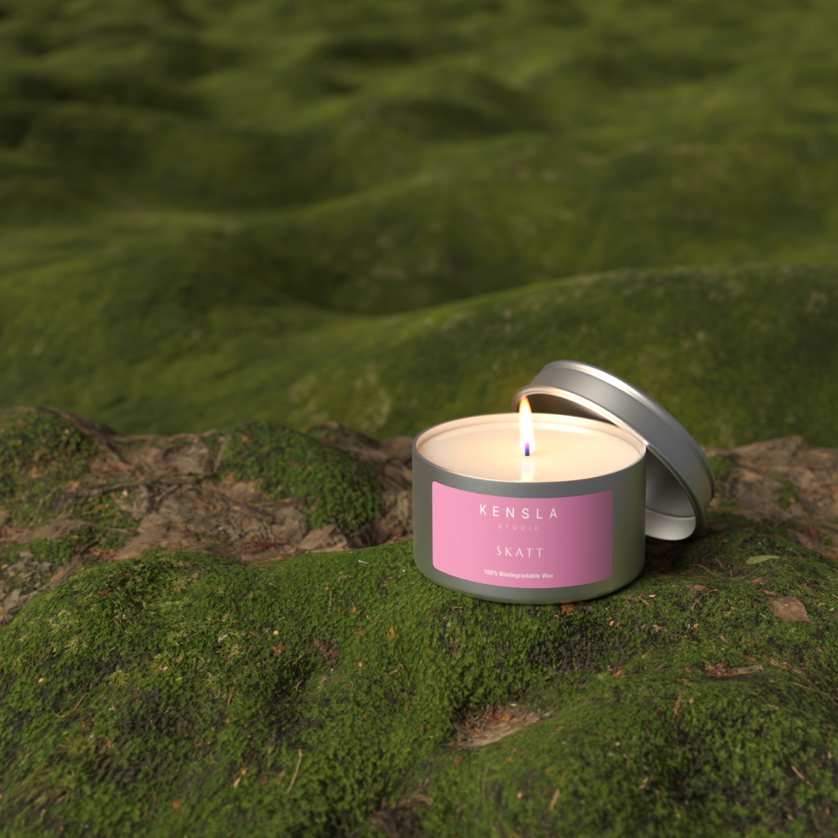 Kensla Skatt candle render.